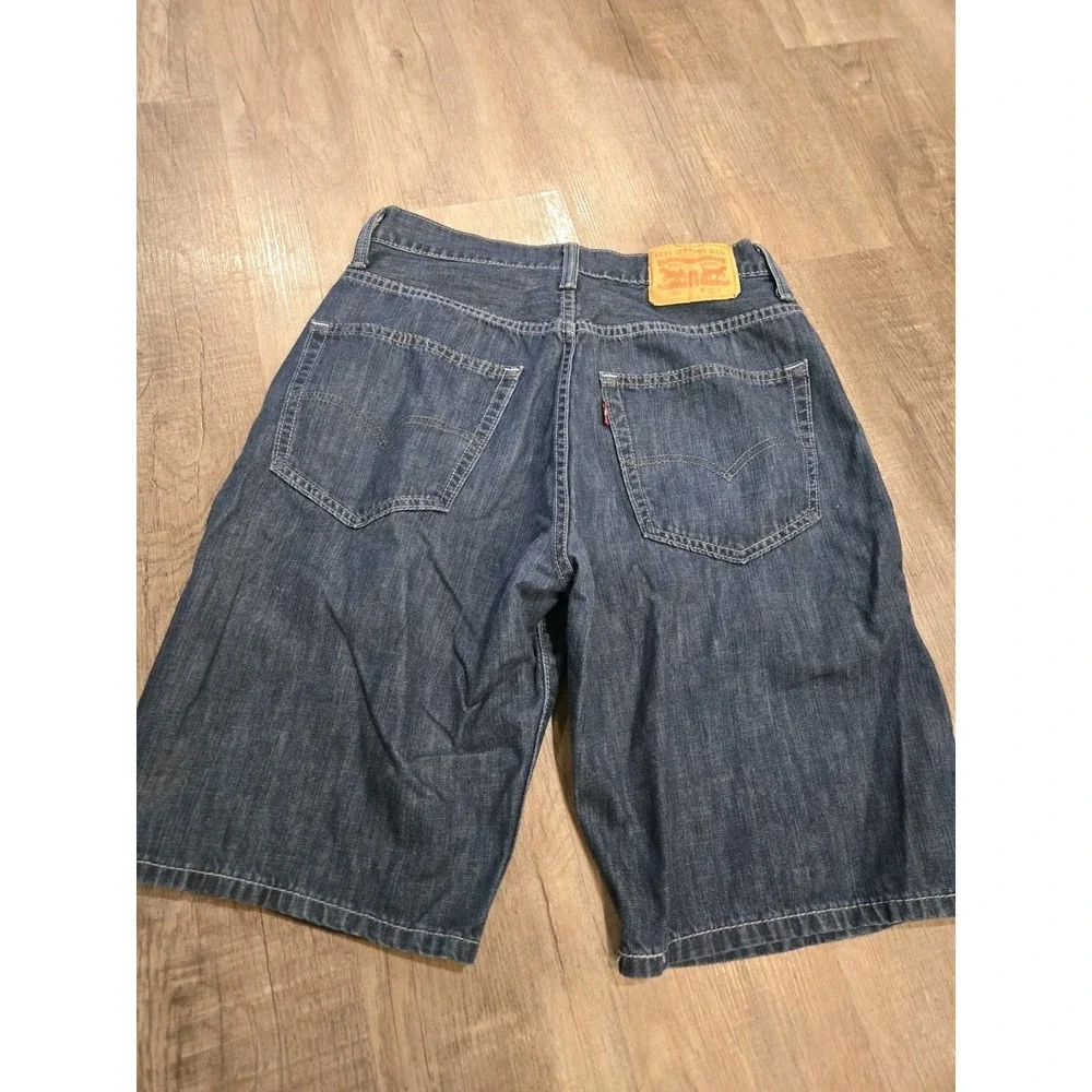 Men's Levi's 569 Loose Fit Shorts‎ Dark Wash Denim Jeans Size 32 12